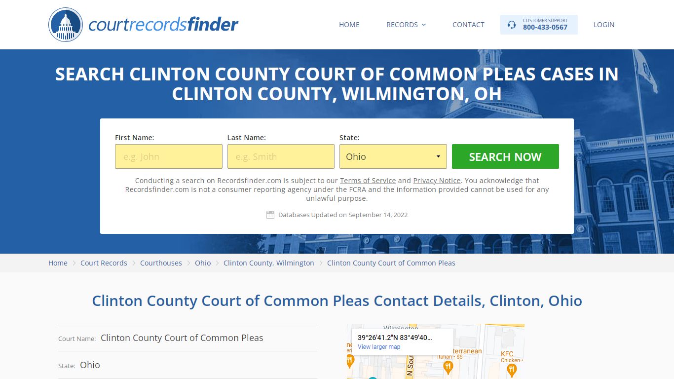 Clinton County Court of Common Pleas Case Search - Clinton County, OH ...